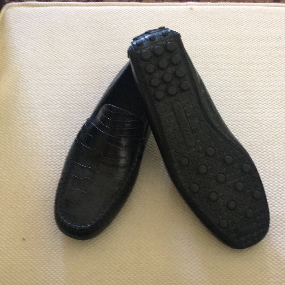 Cole Haan 10 M croc embossed driving shoe new